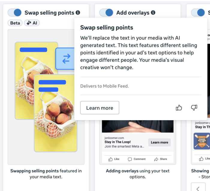 Exchange selling point